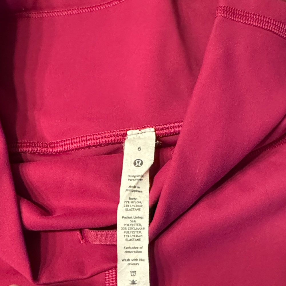 Lululemon Fuchsia Leggings - Picture 2 of 2
